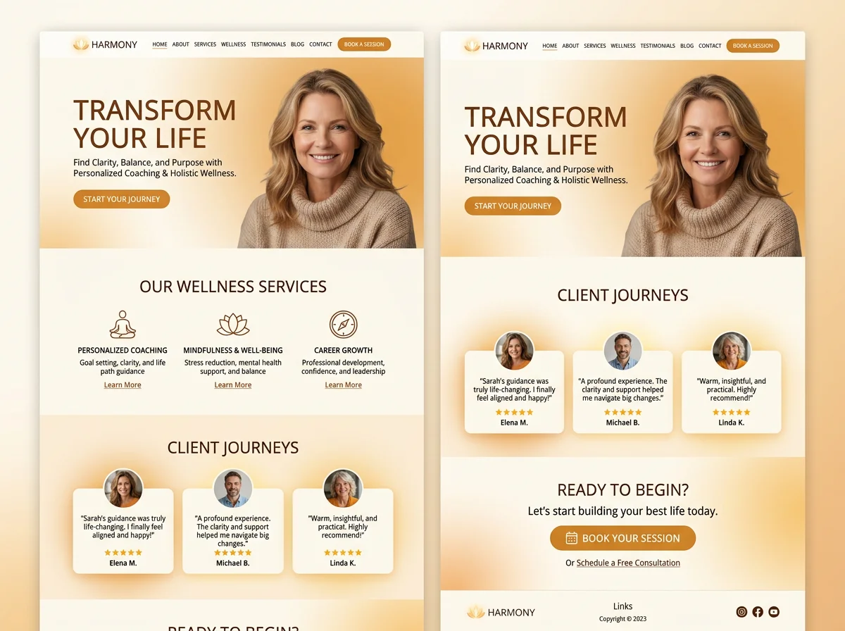 Coach website built with PlayCode AI