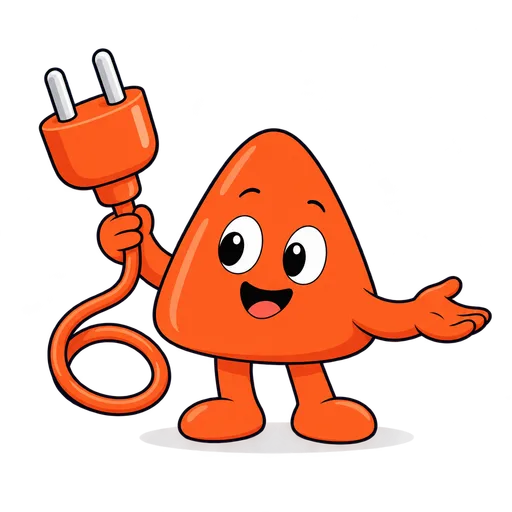 Play holds up a plug and invites you in with his other hand.