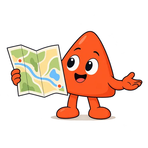 Play holds out an open map and invites you in with his other hand.