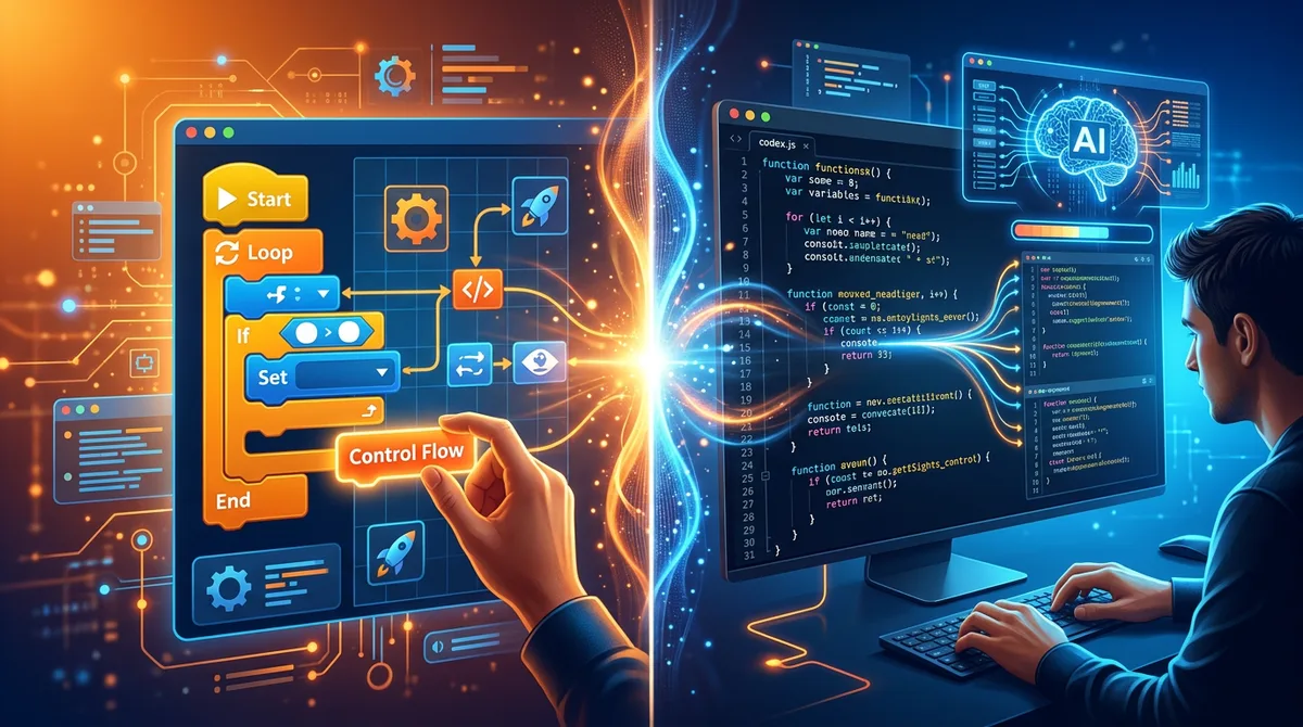 AI website builder vs no-code builder comparison
