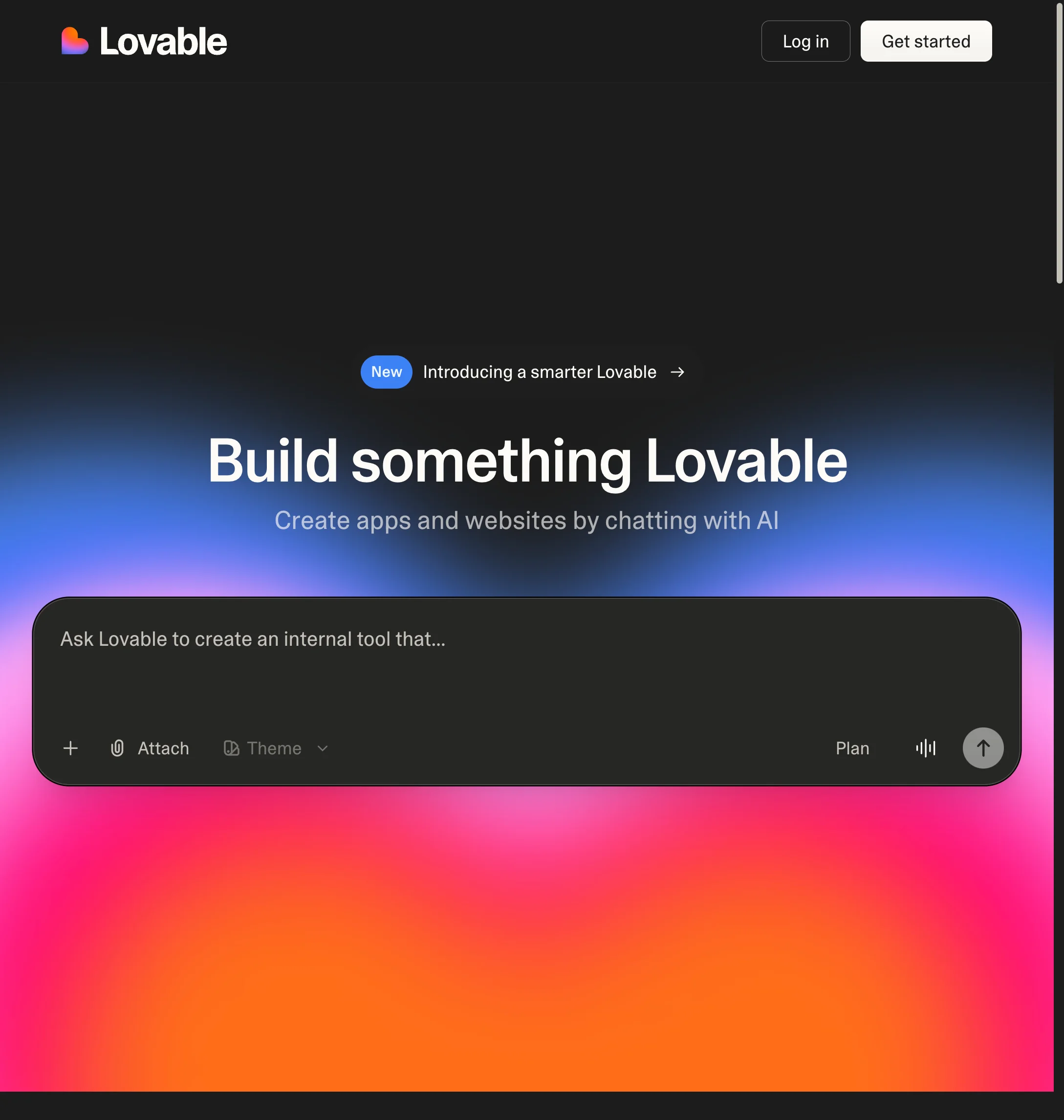 Lovable homepage - Build something Lovable