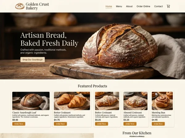 Modern website after AI redesign - same content, new design