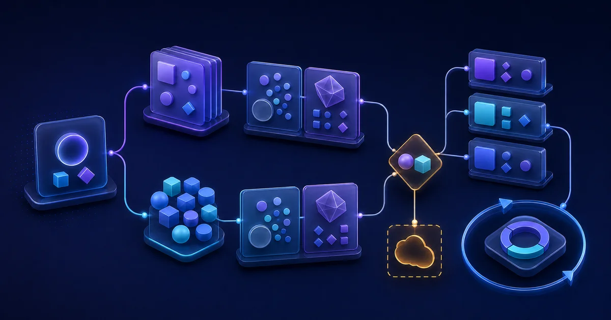 Illustrative market research plan connecting a bounded question to methods, aggregate evidence, findings, contradictions, gaps, and review